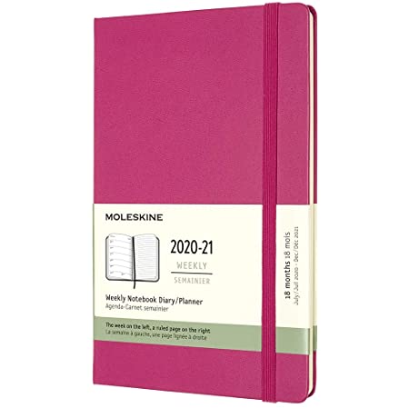 Moleskine 18 maanden weekly notebook planner Bougainville Pink Pocket 2021/22