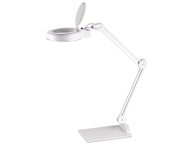 Bureaulamp met loep LED wit